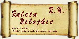 Raleta Milojkić vizit kartica